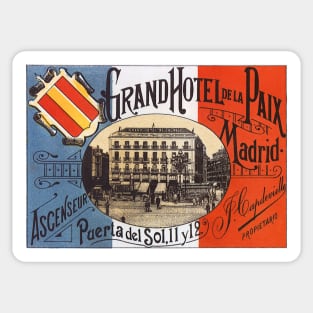 Vintage Travel Poster from Madrid, Spain Sticker